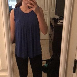 high low blue tank blouse xs